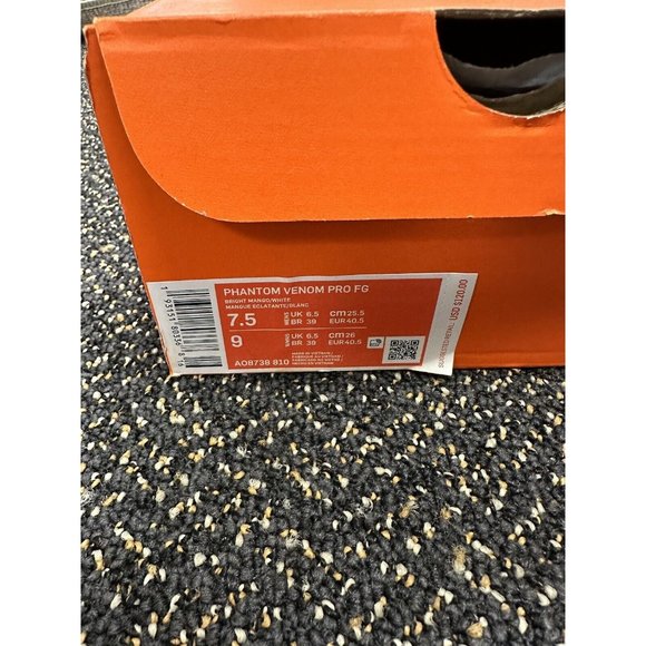 Nike Phantom Venom Pro FG Mango Bright White AO8738-810 Men Sz 7.5 Soccer Cleat - Picture 6 of 6
